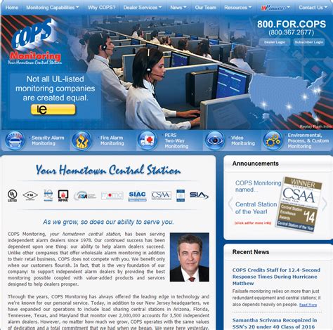 Cops Video Company Landing