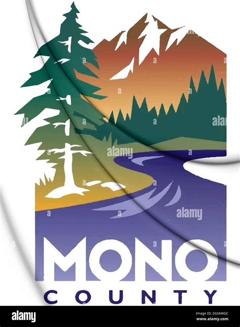 3d Seal Of Mono County California State Usa 3d Illustration Stock