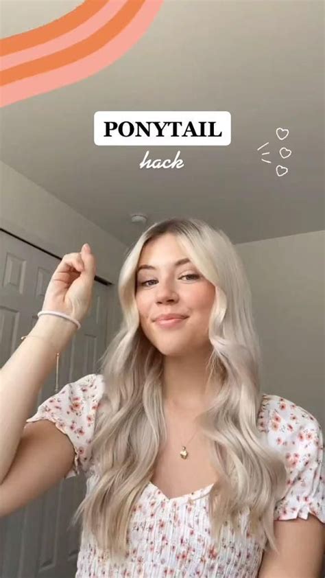 Ponytail Hack Video Long Hair Styles Easy Hairstyles Hair Styles