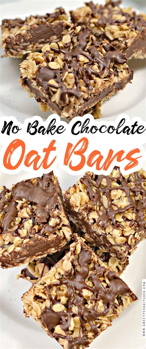 Grease a 9×9 inch square pan. No-Bake Chocolate Oat Bars - Sweet Pea's Kitchen