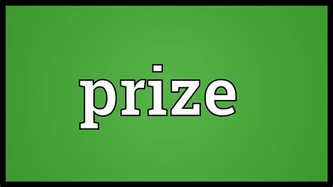 Prize Meaning Youtube