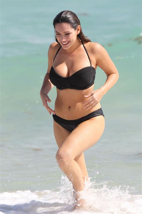 Kelly Brook In Black Bikini Miami Beach February 2014 • Celebmafia