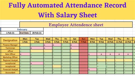 Employee Attendance Excel Template