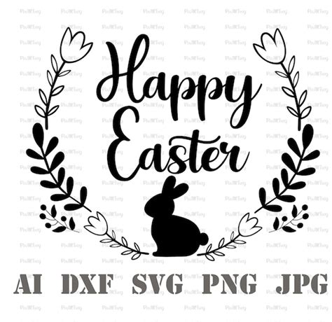 Happy Easter Svg Easter Bunny Svg Easter Pillowcase Svg Easter Etsy