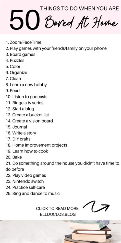 50 Things To Do When You Are Bored At Home Ellduclos In 2020 Things