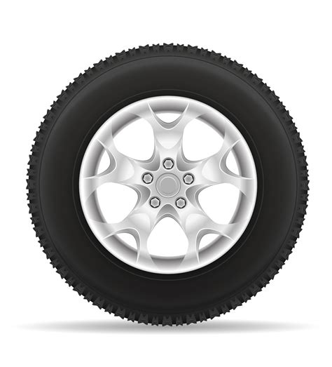 Car Wheel Tire From The Disk Vector Illustration 513508 Vector Art At