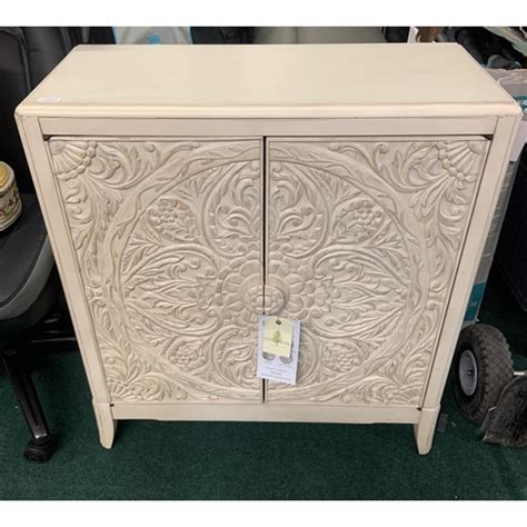 Pike And Main Accent Armoire Cabinet Scroll Work Doors 85cmw X 90cmh