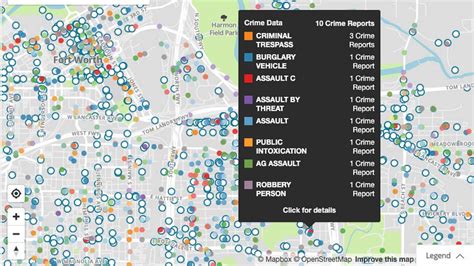 Map Displays 2020 Crime Locations In Fort Worth Texas Fort Worth Star Telegram