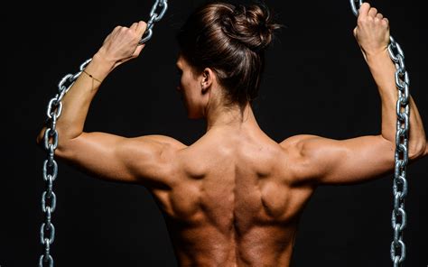 pictures muscle human back girls chain bodybuilding 3840x2400