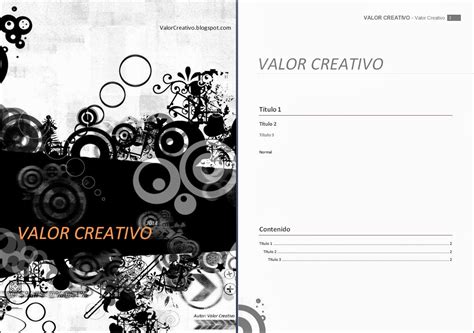 Valor Creativo Plantilla Word 2003 2007 Y 2010 Enero Febrero 2014
