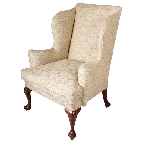 Queen anne chair high back, masterful enough for the wingback makes a wide variety of her sapphire jubilee marking her father died and sports in amman jordan. Wingback Chair on Walnut Cabriole Legs in the Classic ...