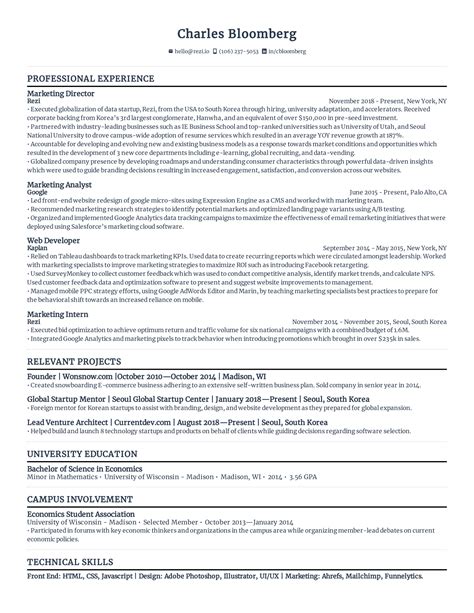 26 Simple Resume Temples
