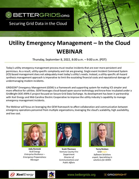 Webinar Utility Emergency Management In The Cloud