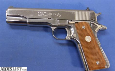 Armslist For Sale Colt Mk Iv Series 80 Government Bright Ss 45 Acp