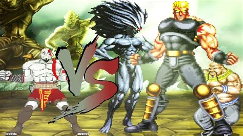 Kratos Vs Neo Dio And Zeus And Karnov Mugen God Of War X World Heroes X