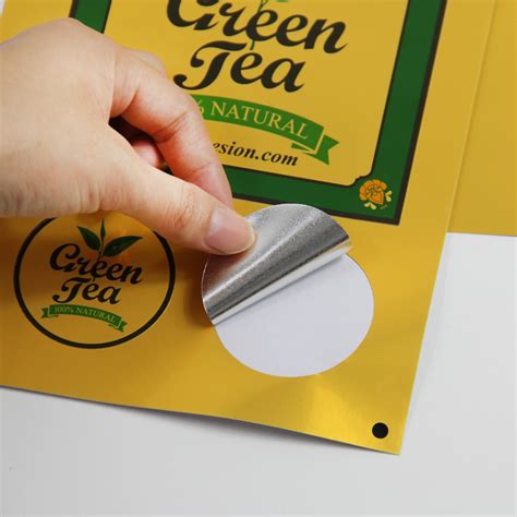 Inkjet Waterproof Bright Gold Pet Sticker Paper