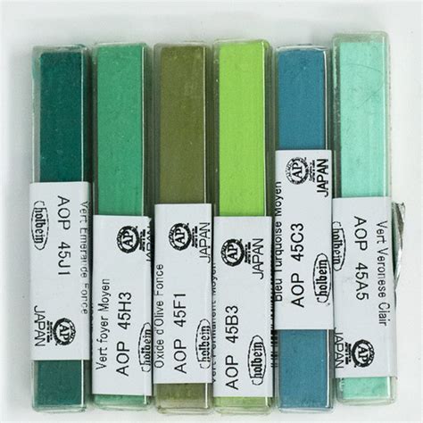 Holbein Oil Pastel Green Turquoise Articulations Art Supply