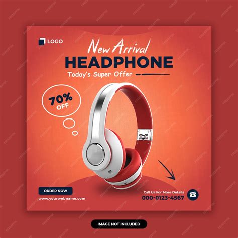 Premium Psd Headphone Brand Product Social Media Banner Design Template