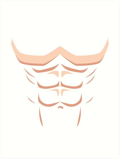 Funny Fake Six Pack Abs Big Muscle Chest T Art Print By