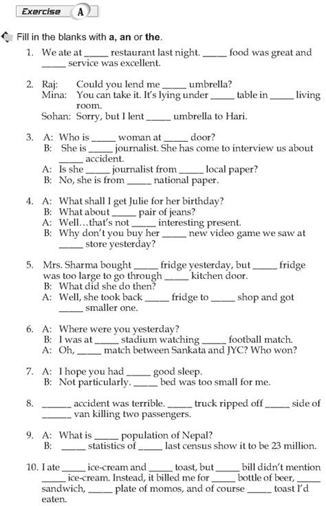 10th Grade English Grammar Worksheets