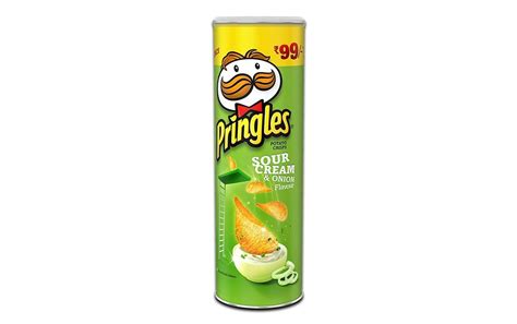 Pringles Potato Crisps Sour Cream And Onion Flavour Container 110 Grams
