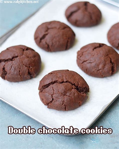 Cooking Hour Eggless Double Chocolate Cookies Recipe