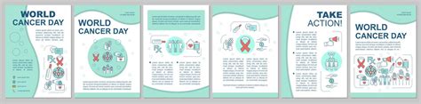 World Cancer Day Brochure Template Oncology Flyer Booklet Leaflet