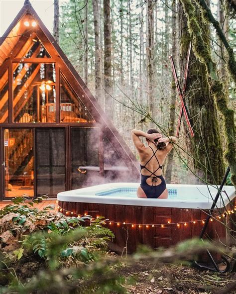 You Can Rent These Adorable A Frame Cabins With Private Hot Tubs Near Vancouver This Spring