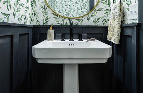 How To Decorate A White Powder Room With Pedestal Sink Leadersrooms