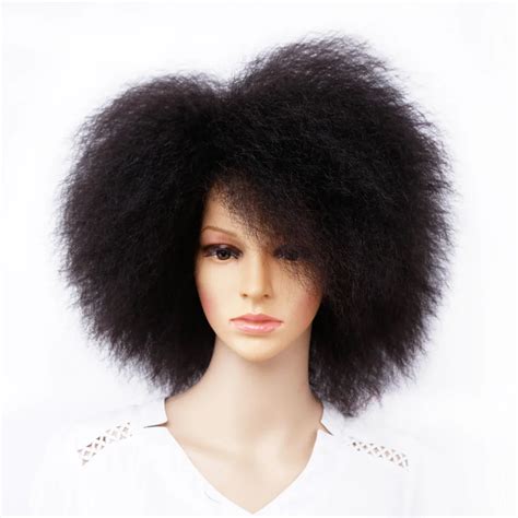 Hot Selling Afro Kinky Curly Wig Synthetic Wholesale Cuticle Aligned