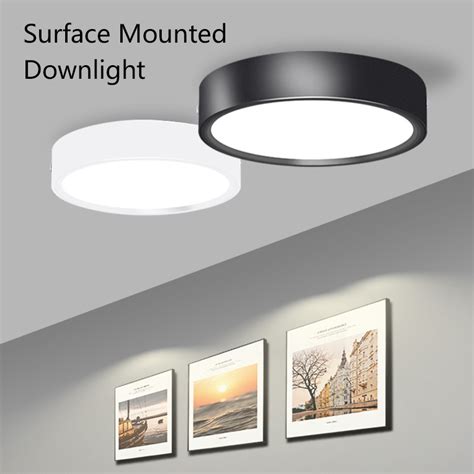 4pcs Surface Mounted Led Downlight Round 5w 10w 15w 25w Pinlight Ceiling Light Mini Downlights