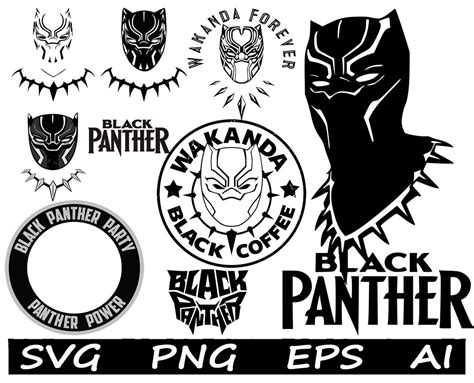 Black Panther Svg Digital Cut File Black Panther Silhouette Etsy