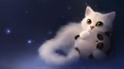 Cute Anime Cat Wallpaper 62 Images