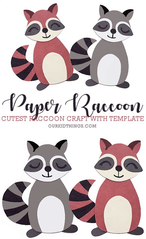 Paper Raccoon Craft Our Kid Things