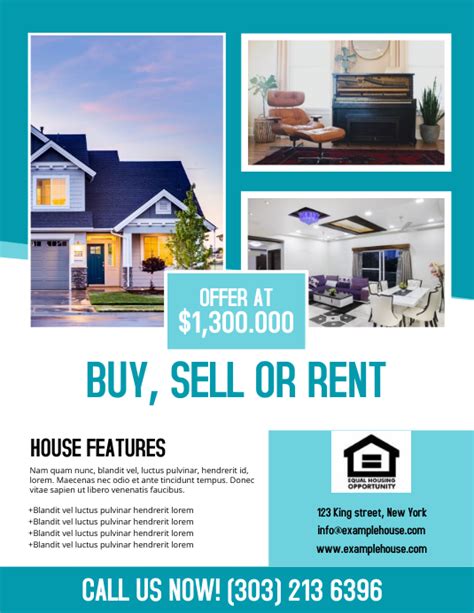 Real Estate Flyer Template Postermywall