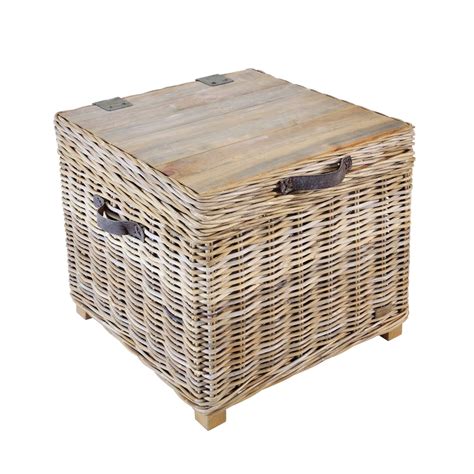 Rattan Storage Trunk Side Table With Storage Curiosity Interiors