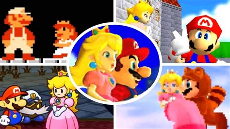 Evolution Of Mario Rescues Princess Peach 1985 2017 Youtube