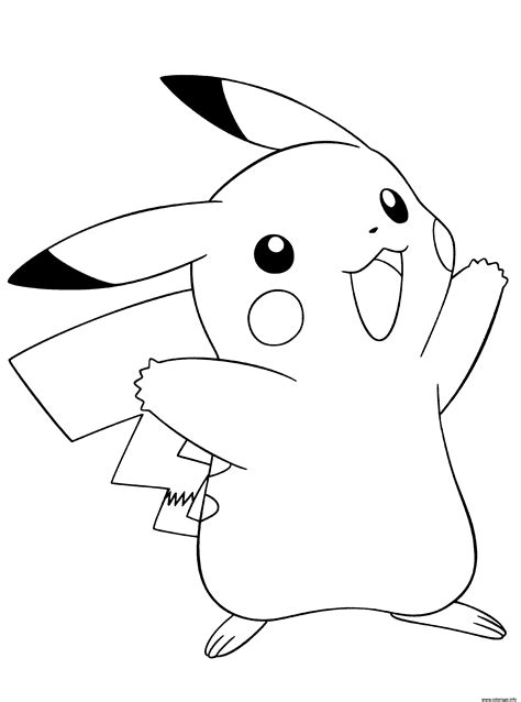 Coloriage Pokemon Noir Et Blanc Pikachu Dessin à Imprimer