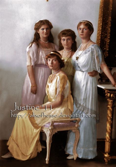 Grand Duchesses Olga Tatiana Maria And Anastasia Of Russia 1914 Grand