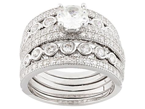 Bella Luce 392ctw Rhodium Over Sterling Silver Ring 226ctw Dew