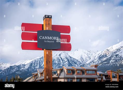 Canmore Alberta April 4 2020 Town Of Canmore Signage With