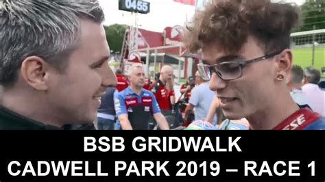 bsb gridwalk 2019 cadwell park race 1 youtube
