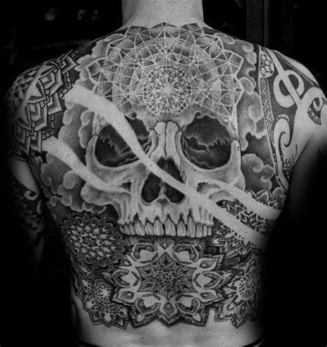 40 Skull Back Tattoo Designs For Men Masculine Ink Ideas