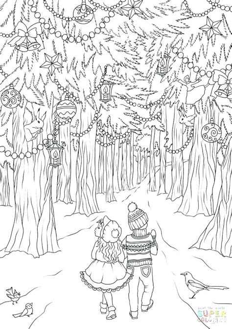 Enchanted Forest Coloring Pages At Free Printable