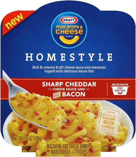 Kraft original macaroni & cheese dinners are a convenient boxed dinner · each box includes macaroni pasta and original flavor cheese sauce mix · kraft mac and . Kraft Homestyle Macaroni & Cheese Microwavable Bowls ...