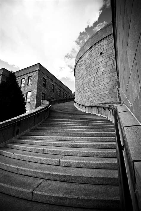 Stairs Staircase Stairway Architecture Perspective Black And White