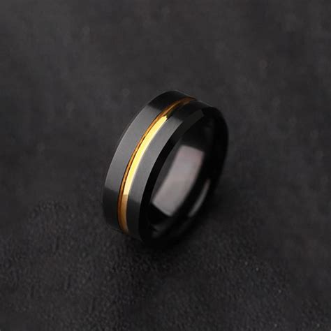 Black Ring For Index Finger And Middle Finger Rings For Men Etsy
