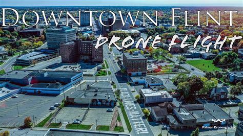 Downtown Flint Michigan Drone Flight October 2020 Patman