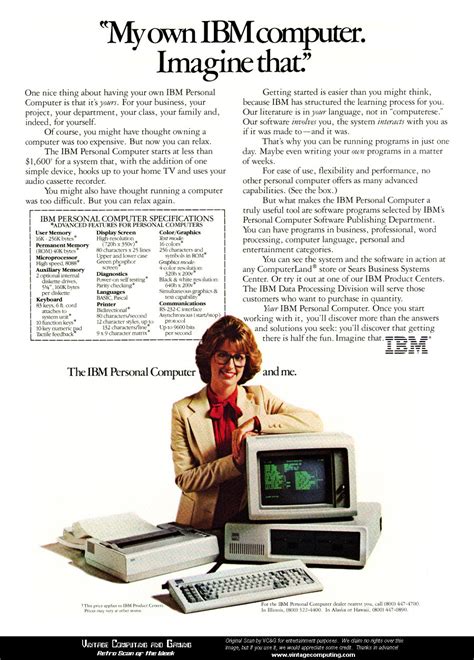 Is marketed as a home computer but is too expensive and limited in performance to compete with many of the other machines in that market. VC&G | »  Retro Scan of the Week  My Own IBM Computer