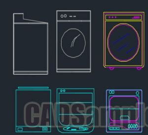 Collection Of Washing Machine Elevation Dwg Block